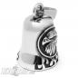 Preview: Edelstahl Biker-Bell mit Adlerkopf Eagle Ride Bell Motorradfahrer Glocke Geschenk